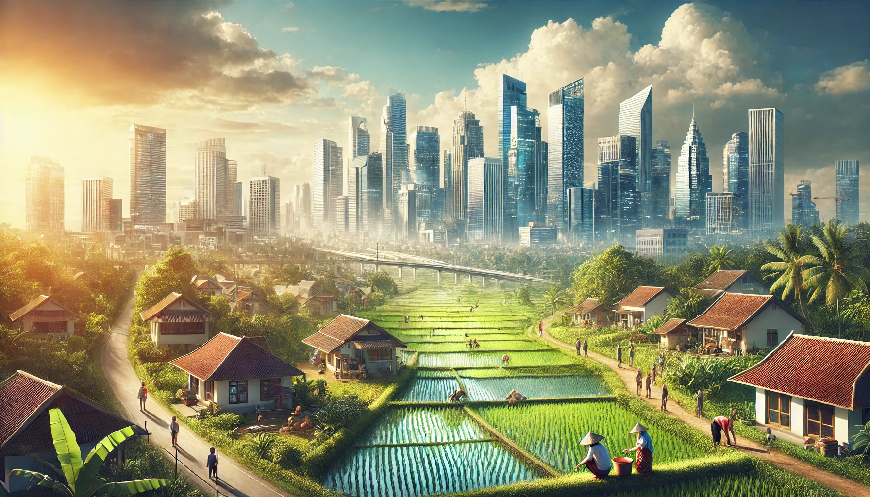 Business professionals collaborating in a modern office